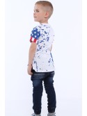 Tricou cu motiv steag NDZ4451 - Magazin online - Boutique